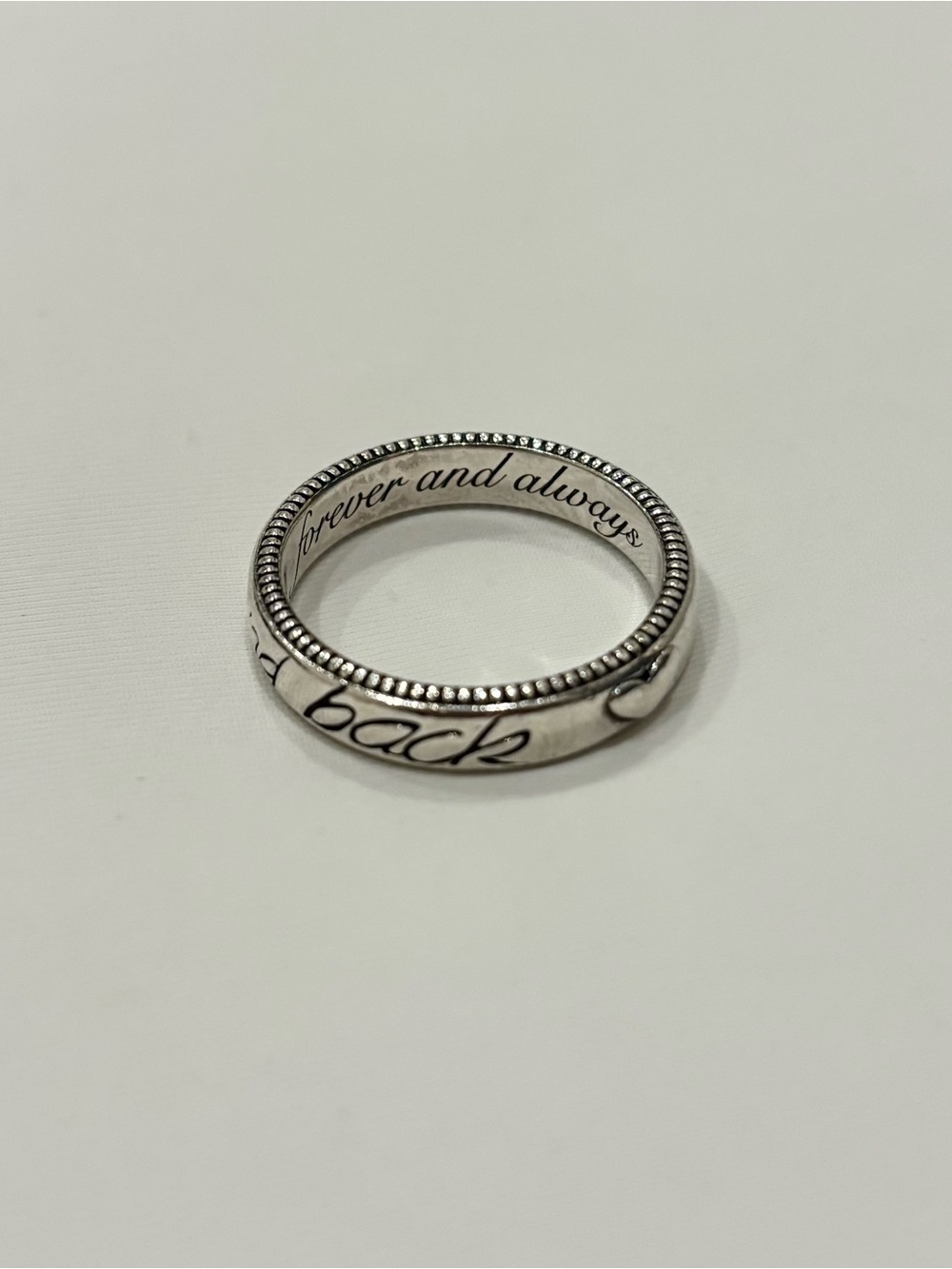 James Avery Sterling Silver Engraved 'Forever and Always' Band